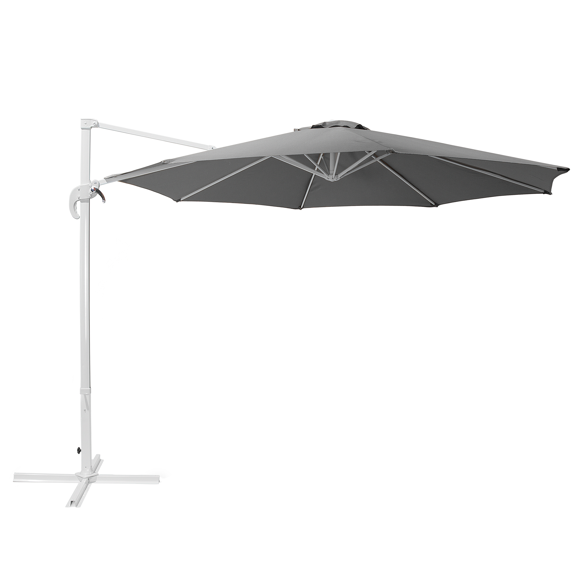Cantilever parasol 300 cm SAVONA Mørkegrå Grå