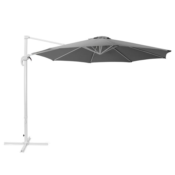 Cantilever parasol 300 cm SAVONA Mørkegrå Grå