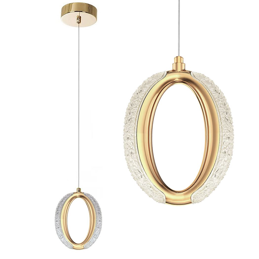 TOOLIGHT hængende loftlampe LED G114-1CP Guld 14,5x14,5x20,5cm
