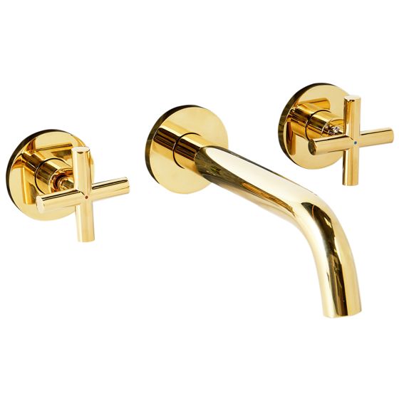 Væghængt håndvaskarmatur KAIETEUR Messing Guld