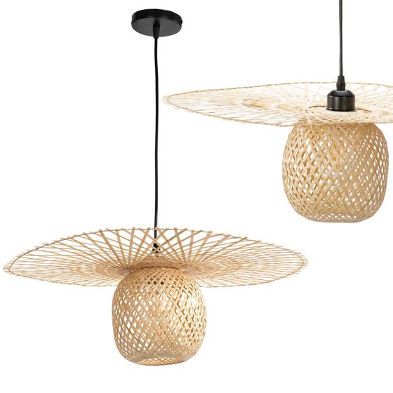TOOLIGHT hængende loftlampe APP881-1CP NATURAL Sort 57x57x18cm