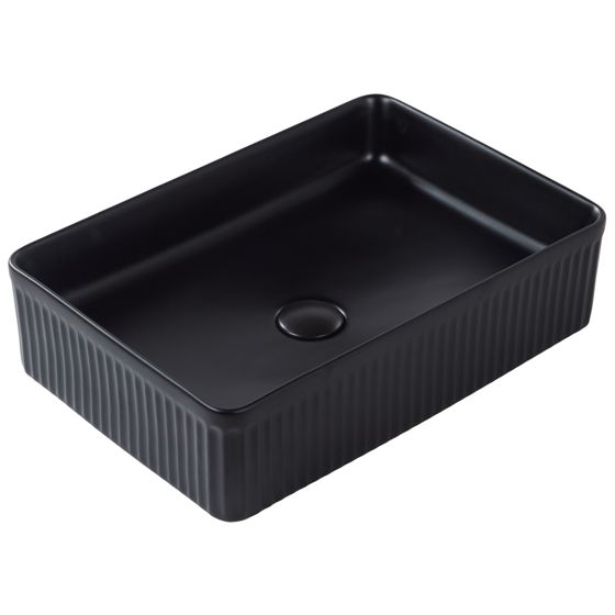 Vask til bordplade GELDO 50 x 34 cm Keramik Sort