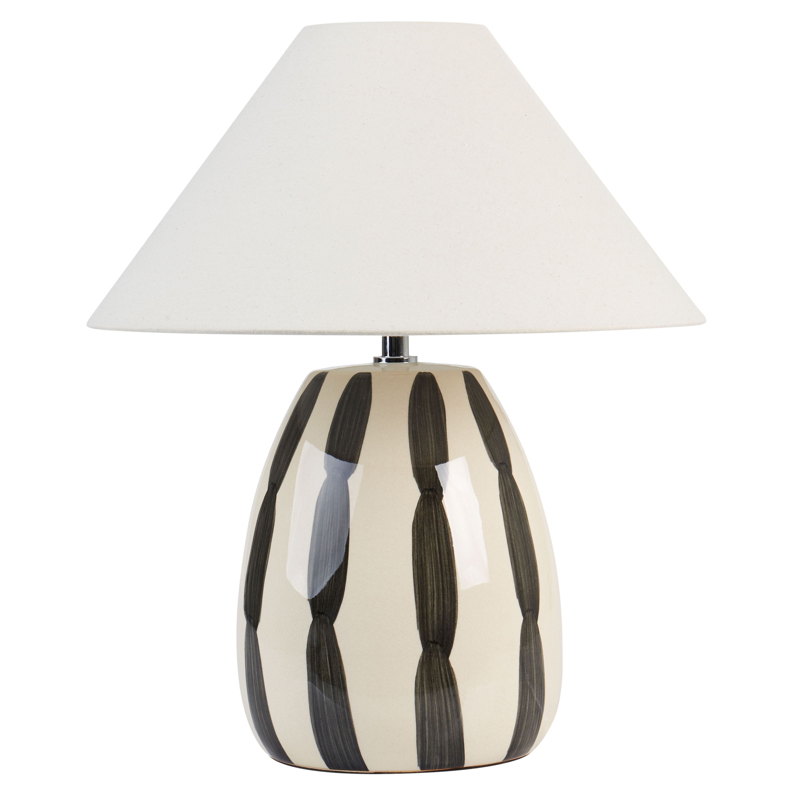 Bordlampe LUCHETTI Keramik Sort/hvid