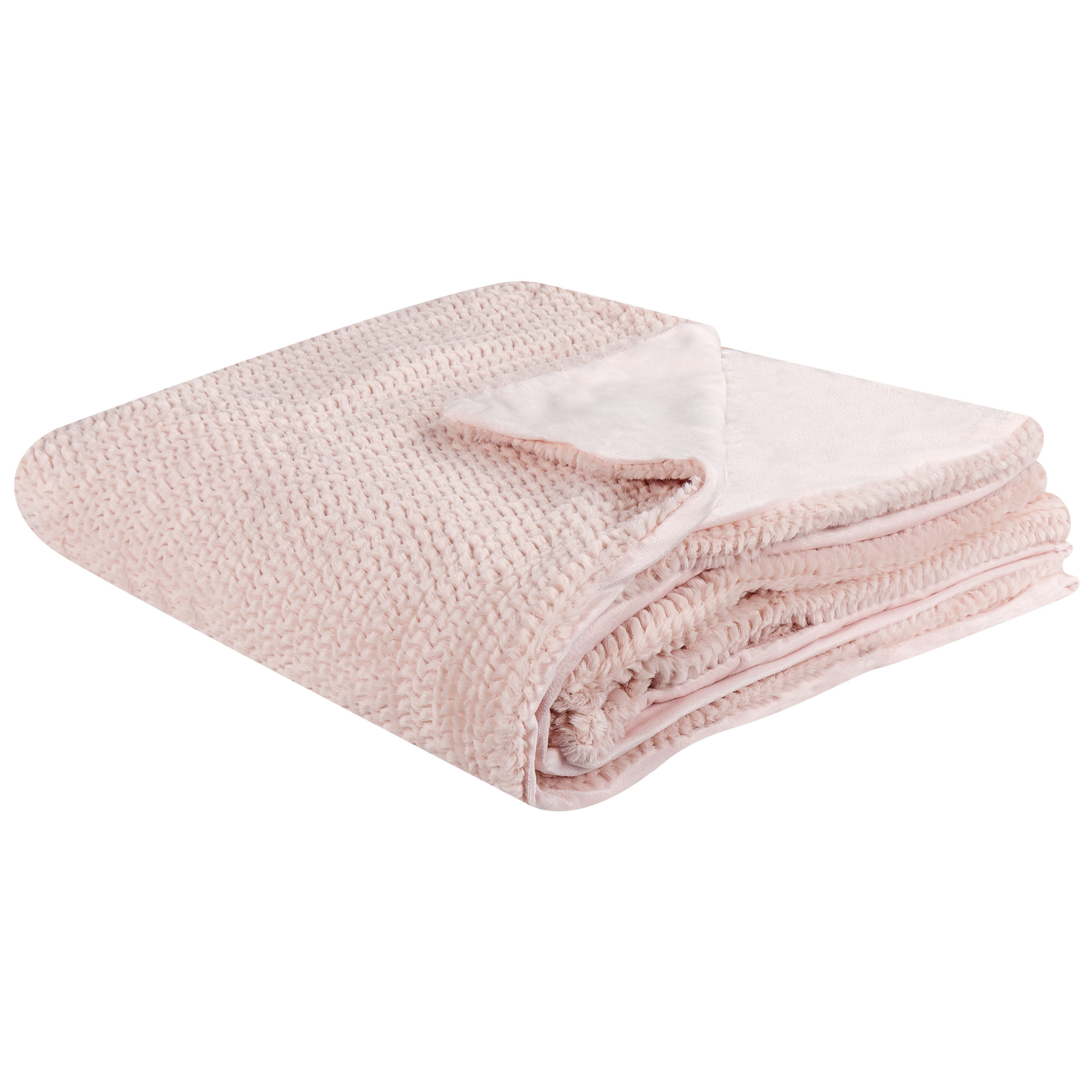 Plaid BJAS 200 x 220 cm Pastellrosa