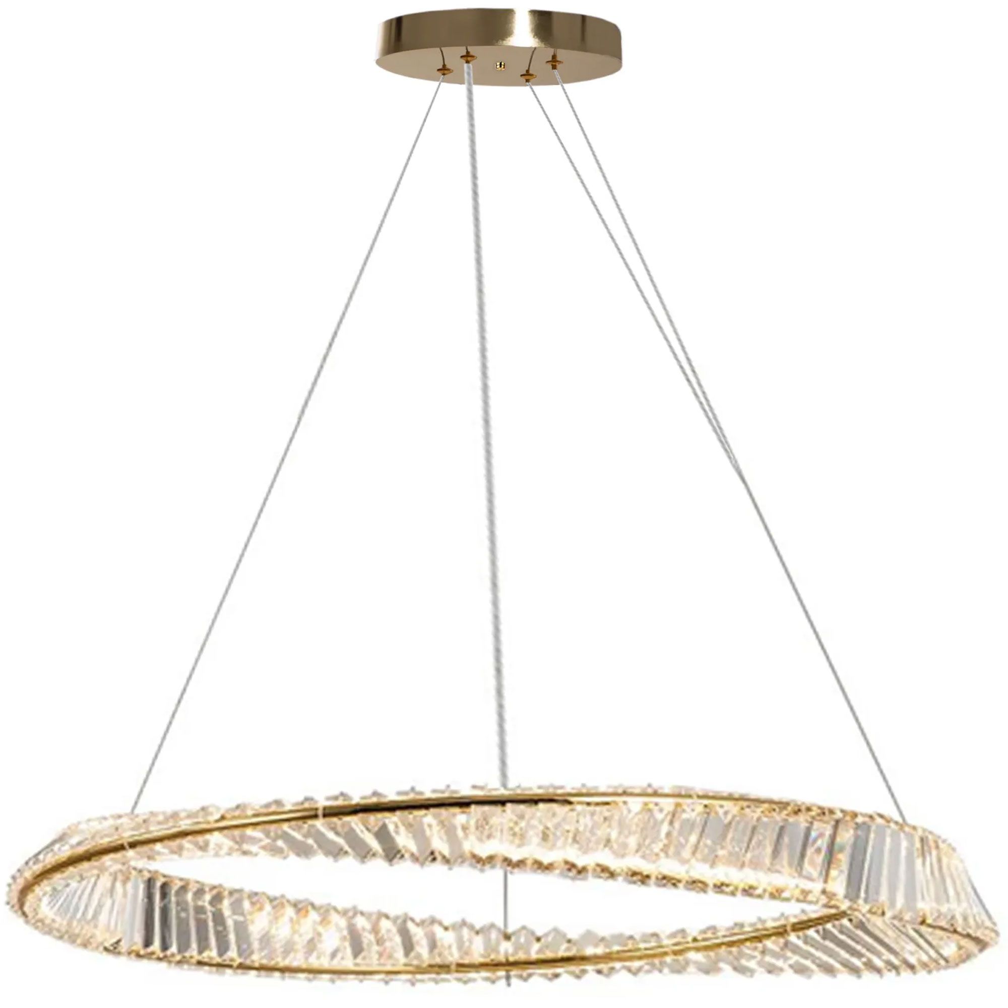TOOLIGHT hængende loftlampe APP1202-CP CRISTAL 80CM LED Guld 78x78x98cm