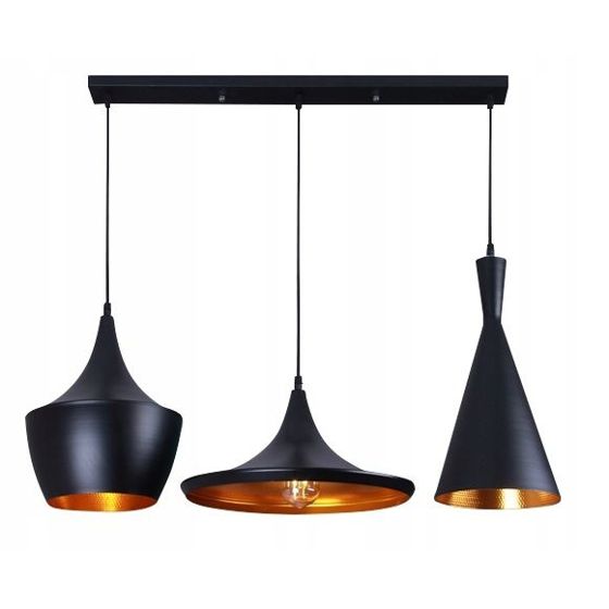 TOOLIGHT hængende loftlampe APP083-3CP COSTA SET Sort 17x34,5x17cm