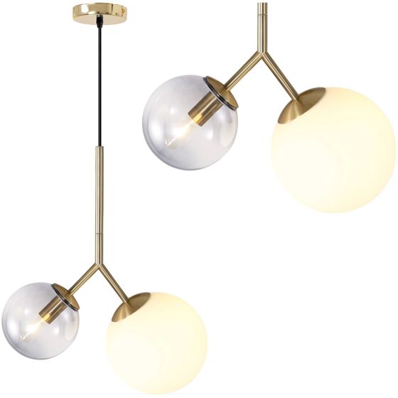 TOOLIGHT hængende loftlampe APP1013-2CP Guld 20x40x55cm