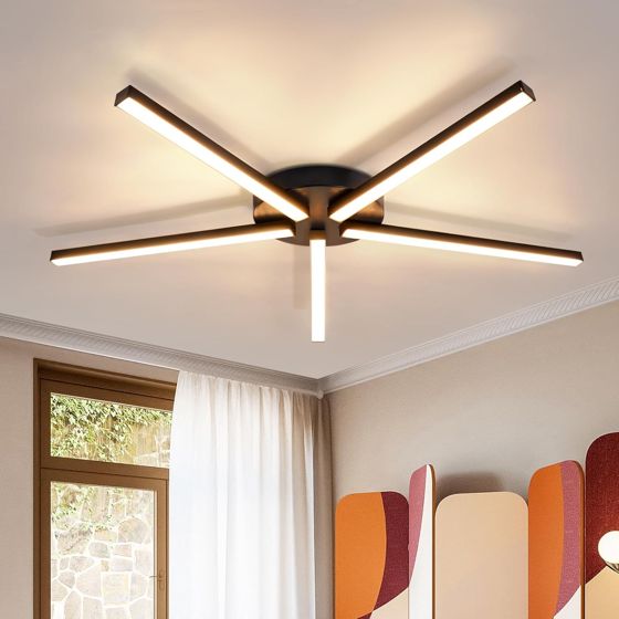 NETTLIFE LED - loftlampe, varm, hvid, 24W, sort, 64,2 cm, metal, 3000K