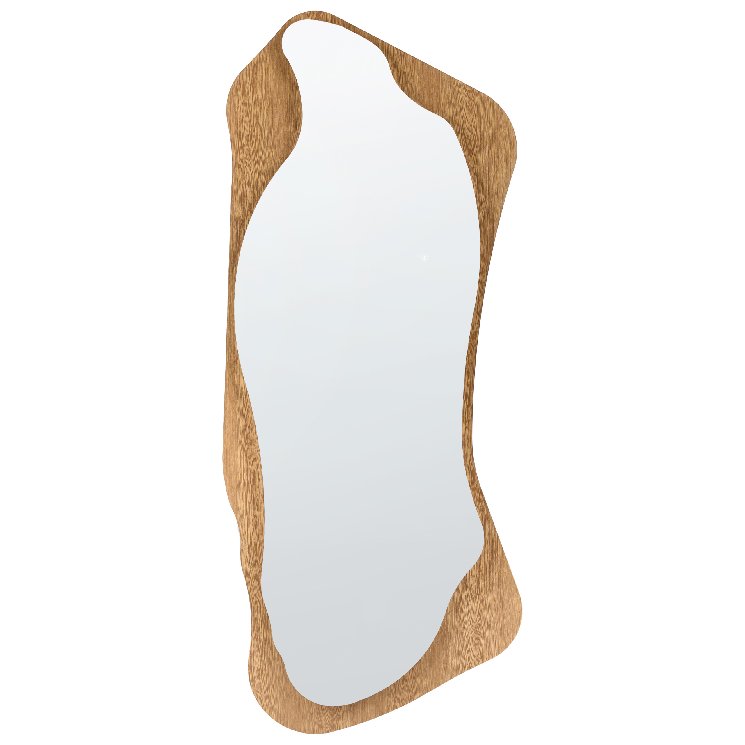 Vægspejl LAMBLORE 58 cm 171 cm Lysebrun LED