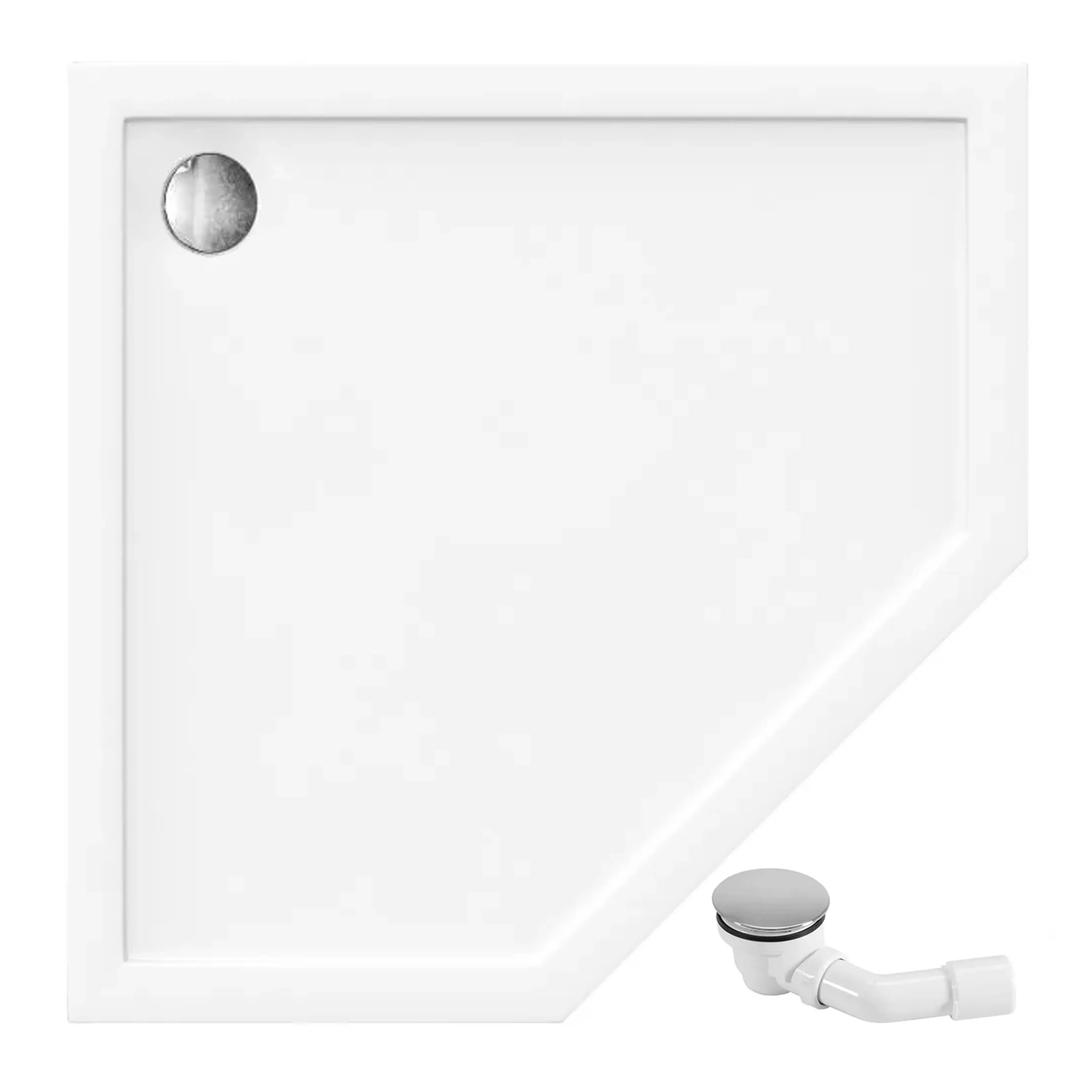 REA brusekar DIAMOND 80x80x5CM Hvid, 80x80x5cm