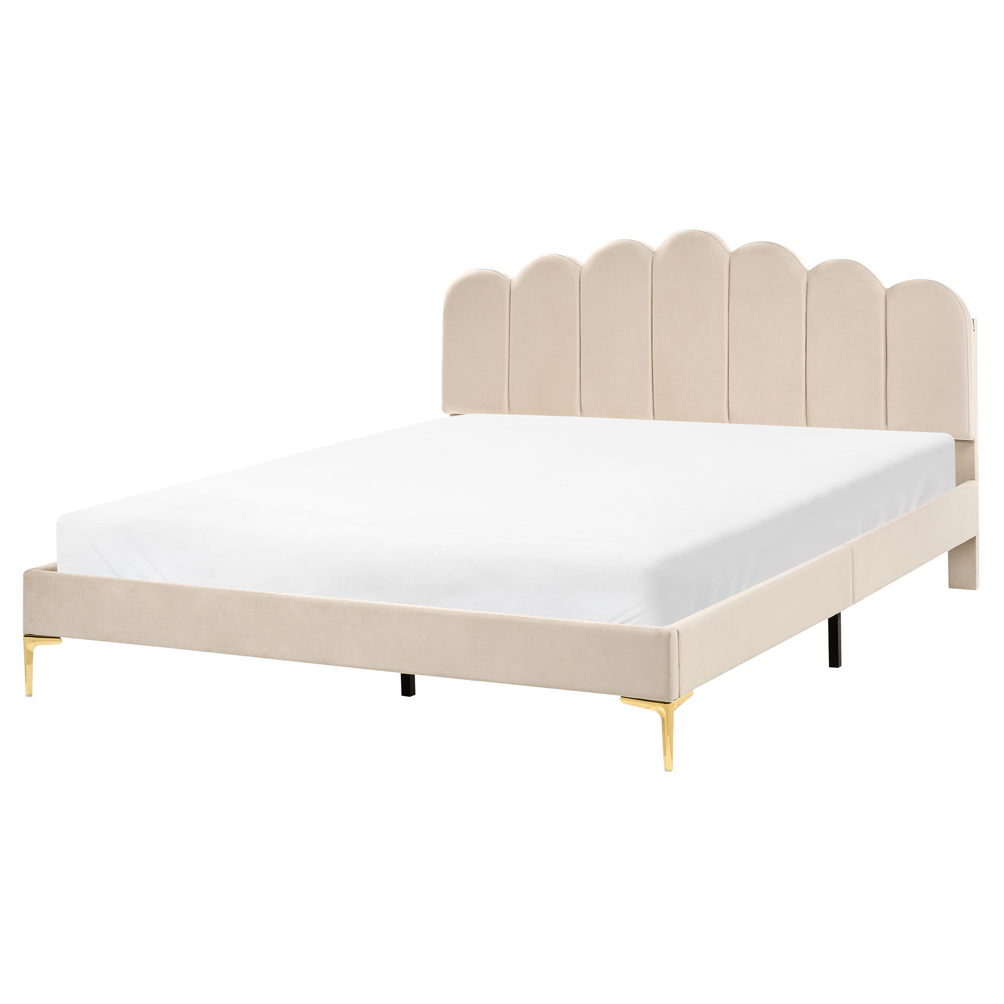 Seng Velour SAUVIAN 160 x 200 cm Beige