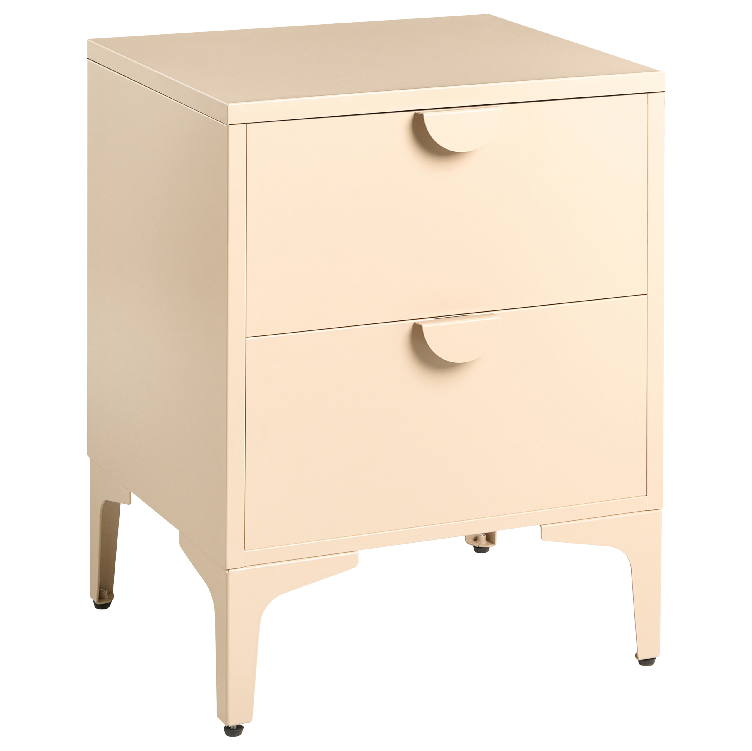 Natbord med 2 skuffer ARDURA Metal Beige