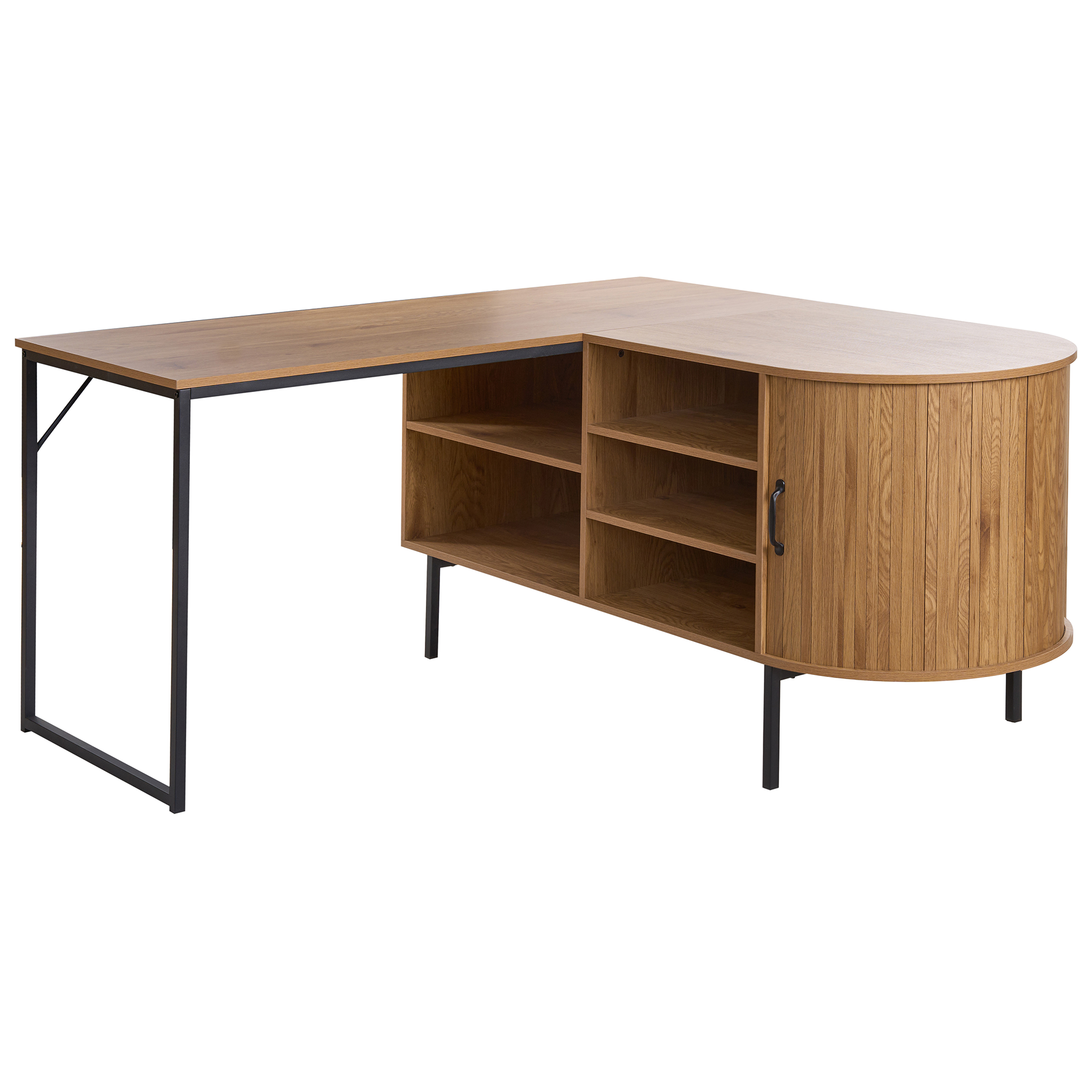 Hjørneskrivebord SOLARI 140 cm 140 cm Lysebrun