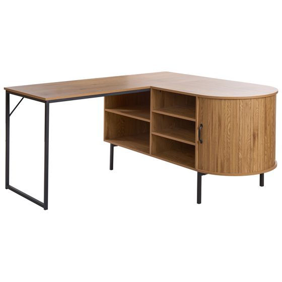 Hjørneskrivebord SOLARI 140 cm 140 cm Lysebrun