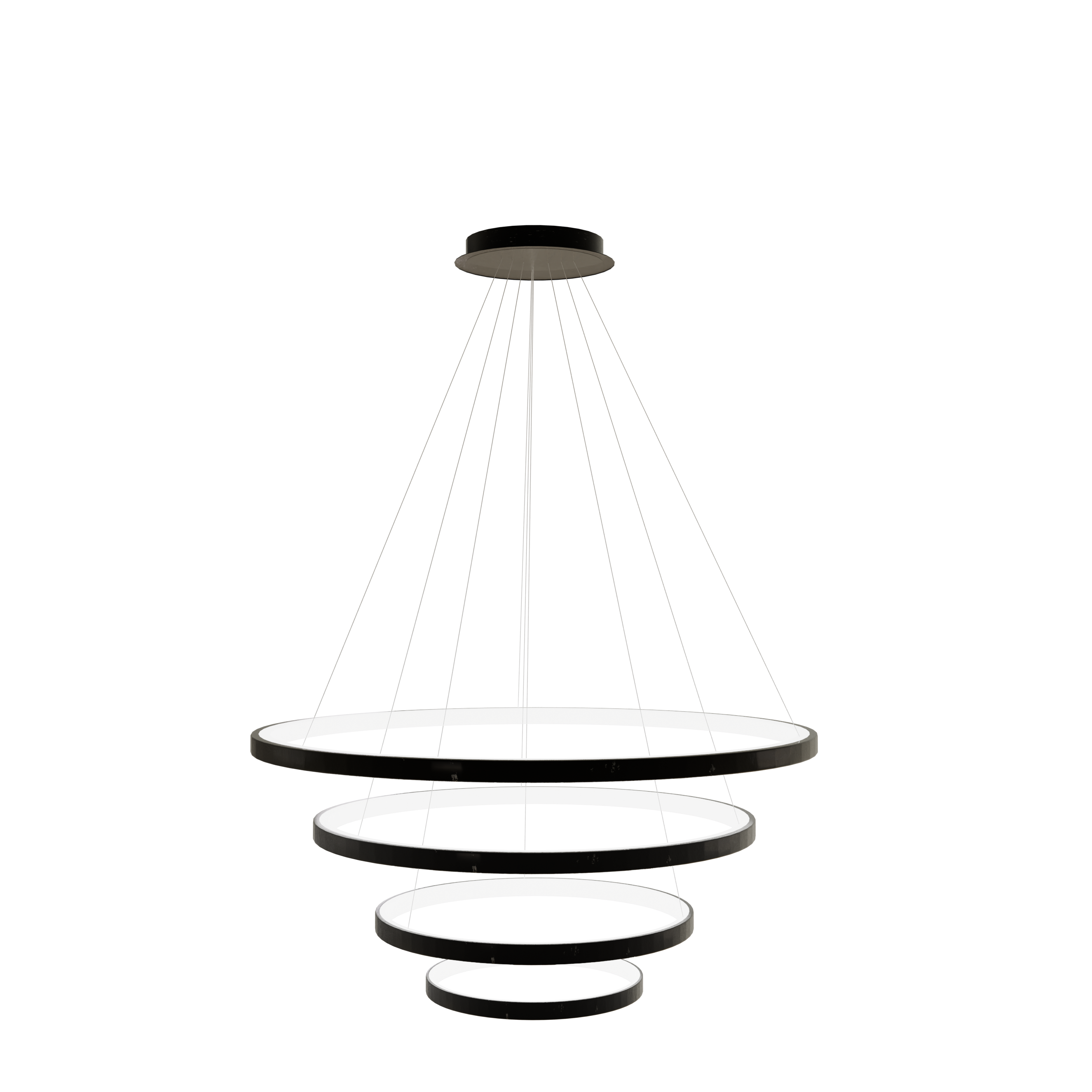 TOOLIGHT hængende loftlampe LHJ014-CP4 BLACK Sort 120x120x30cm