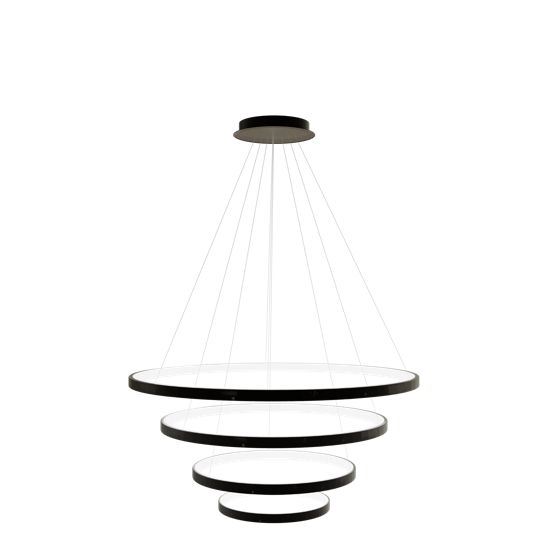 TOOLIGHT hængende loftlampe LHJ014-CP4 BLACK Sort 120x120x30cm