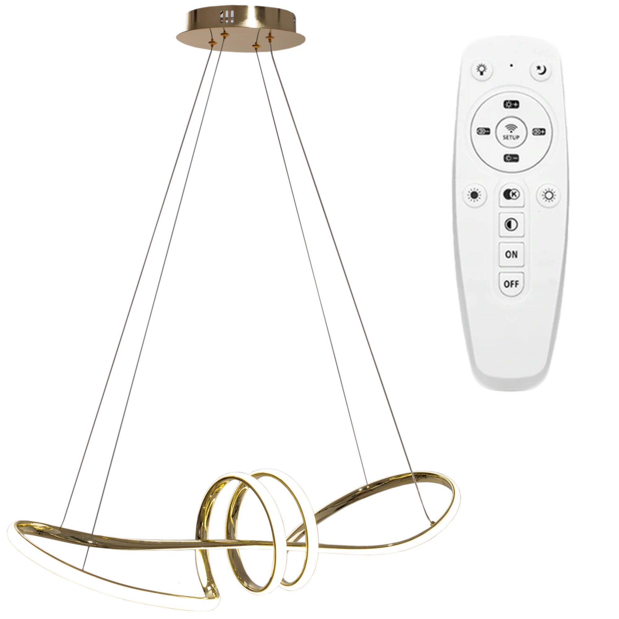 TOOLIGHT hængende loftlampe LED APP824-CP LONG Guld 25x73x95cm