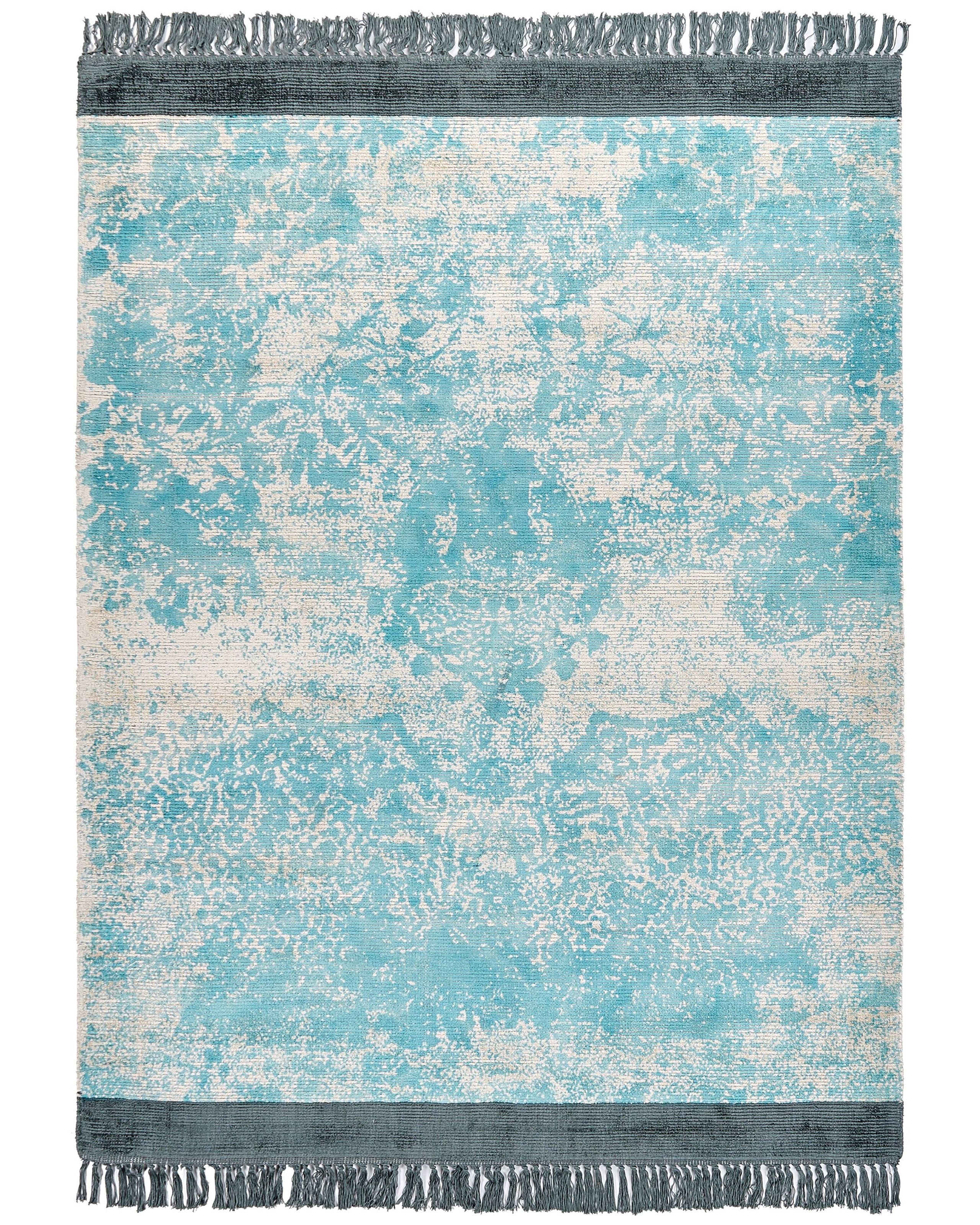 Gulvtæppe AKARSU Blå 140 x 200 cm Viskose