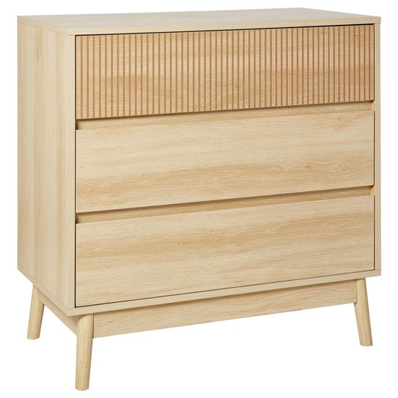 3 skuffers commode WALES Lysebrun