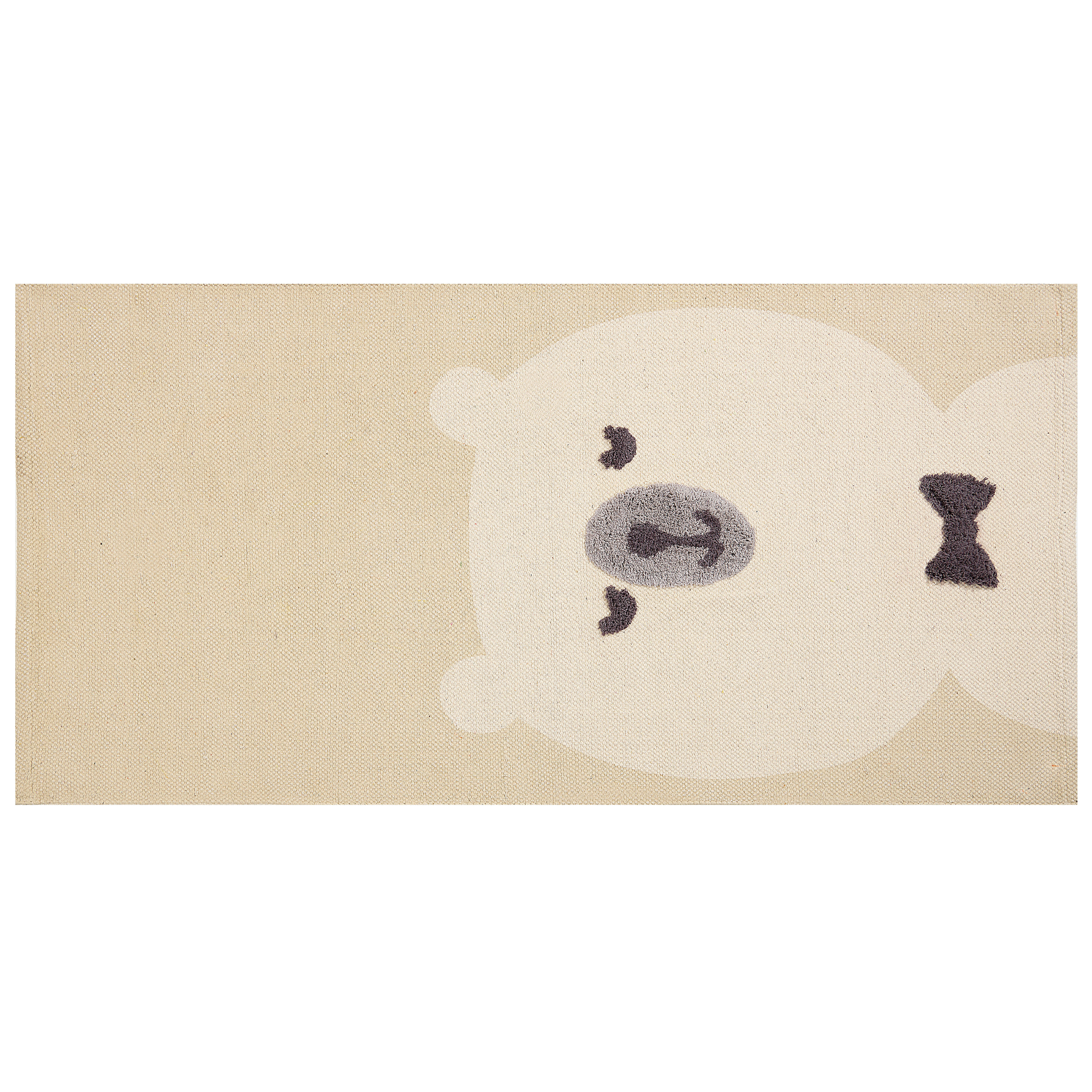 Børnetæppe SIMAU Beige 80 x 150 cm Bomuld