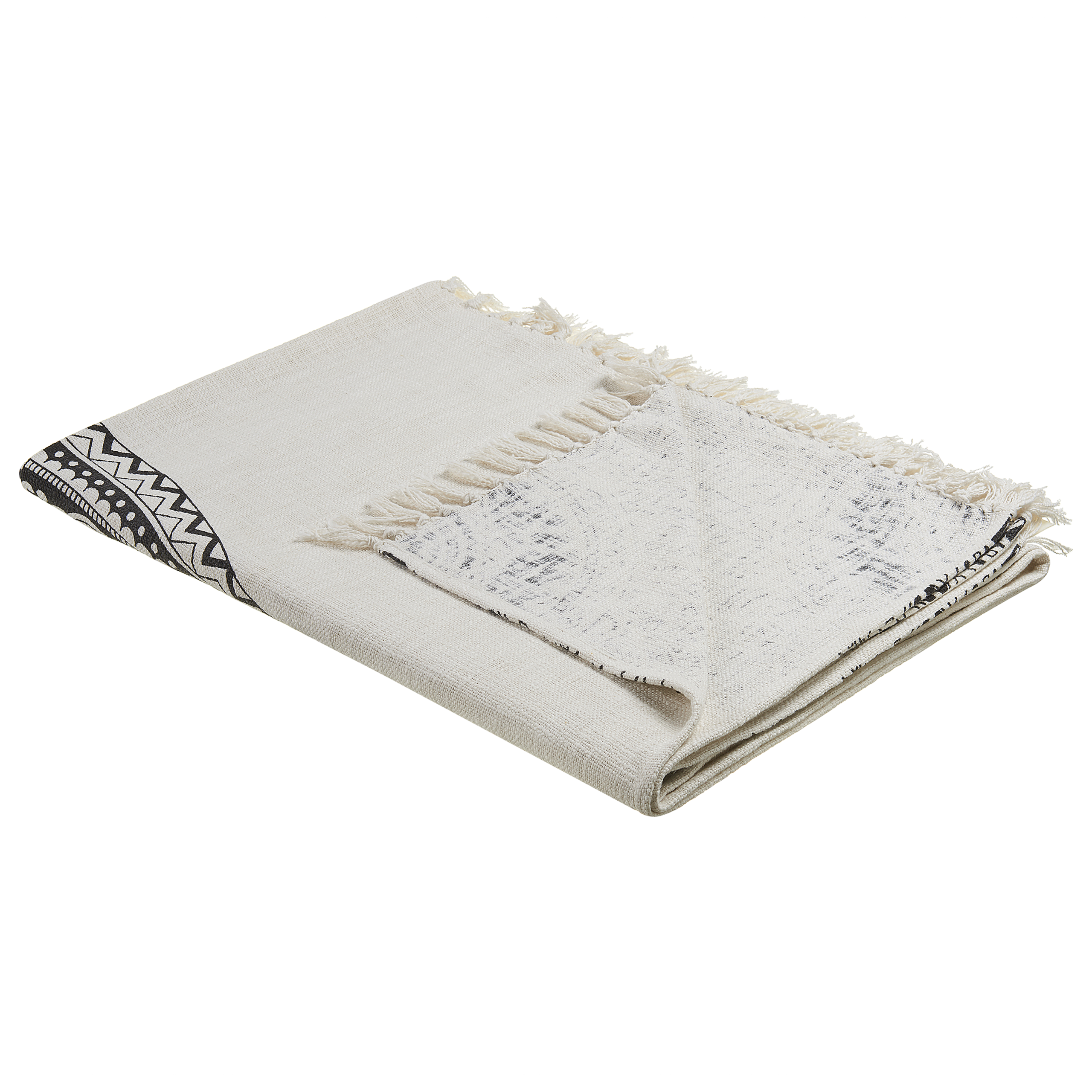 Plaid BERHAMPORE Bomuld 130 x 180 cm Beige