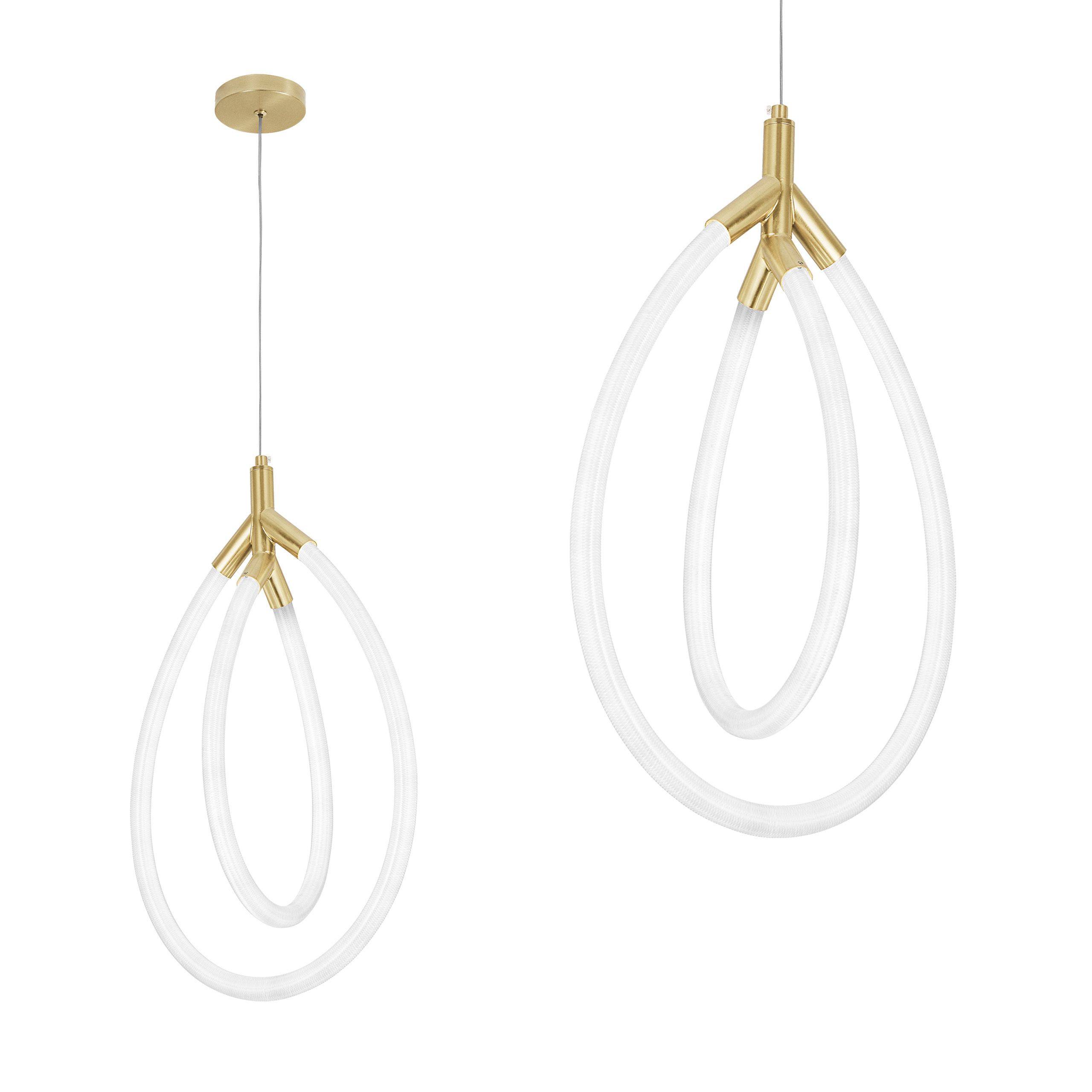TOOLIGHT hængende loftlampe LED G017-CP Guld 46,5x29x45cm