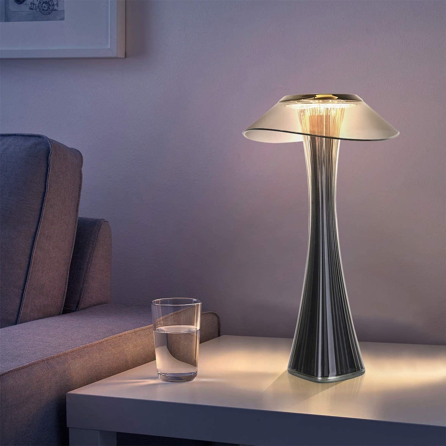 NETTLIFE LED - bordlampe, berøringsdæmpbar natlampe, genopladelig natlampe, bærbar USB - stemningslys, dagslys