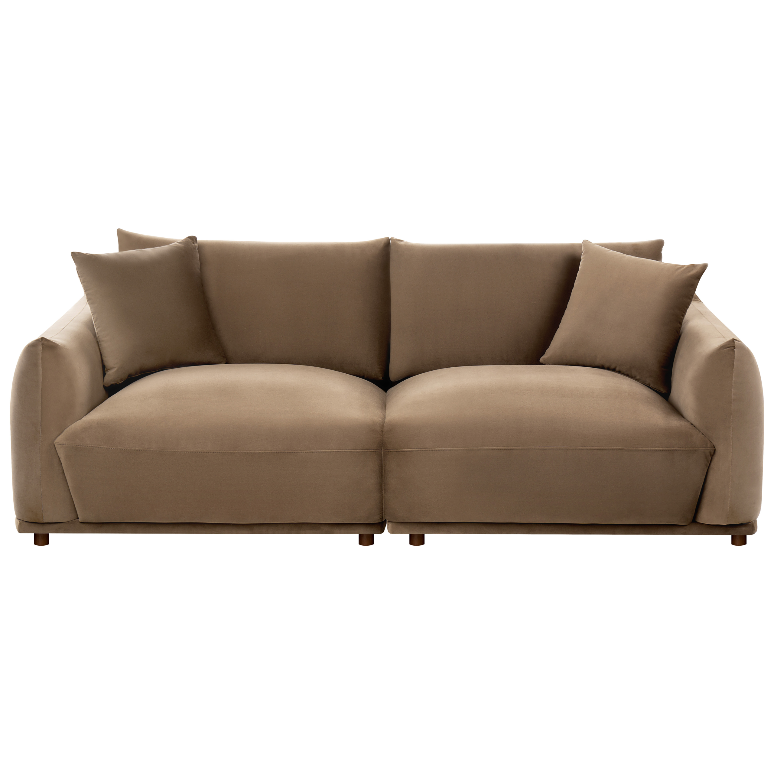 Sofa 3 personers JUBEK Velour Brun