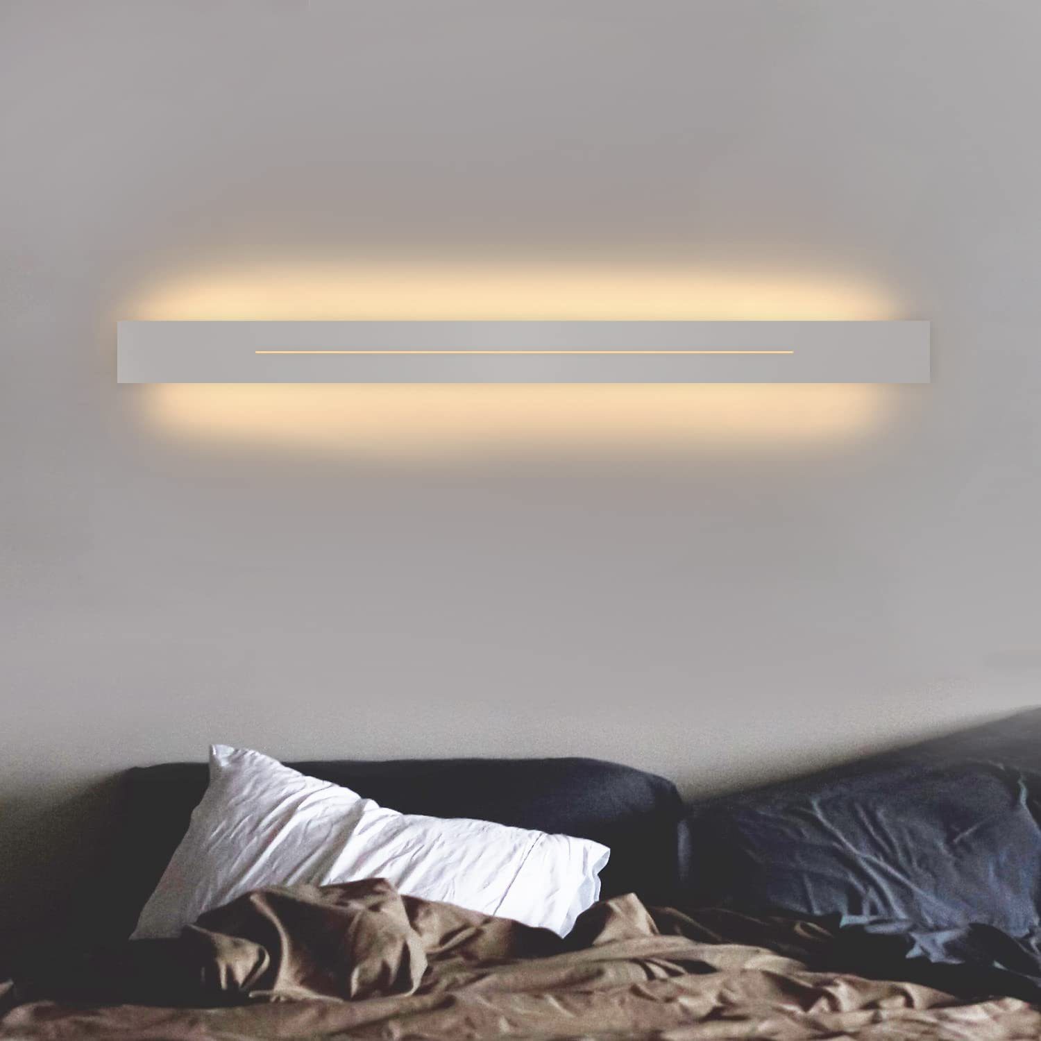 NETTLIFE LED-væglampe, 60 cm, varm hvid, smal