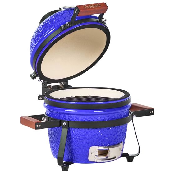 Mini-grill med trækul KAMADO Keramik Blå