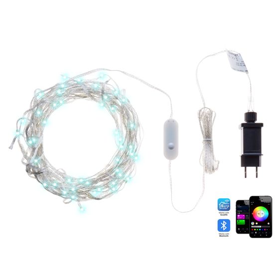 Gardinlys Smart LED med app KULUSUK 150 x 320 cm Multifarvet