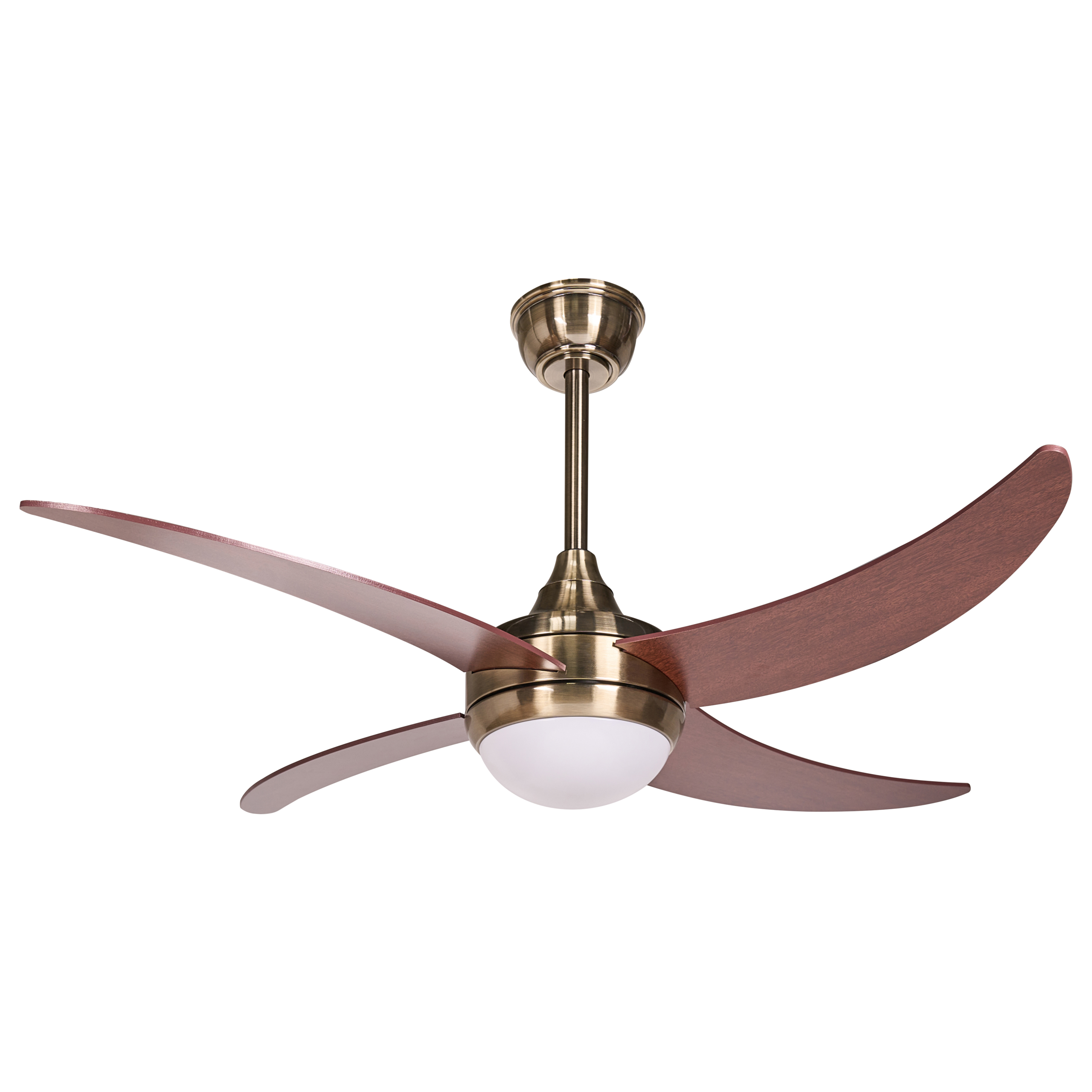 Ventilator med lys CHACANA Med fjernbetjening LED Messing