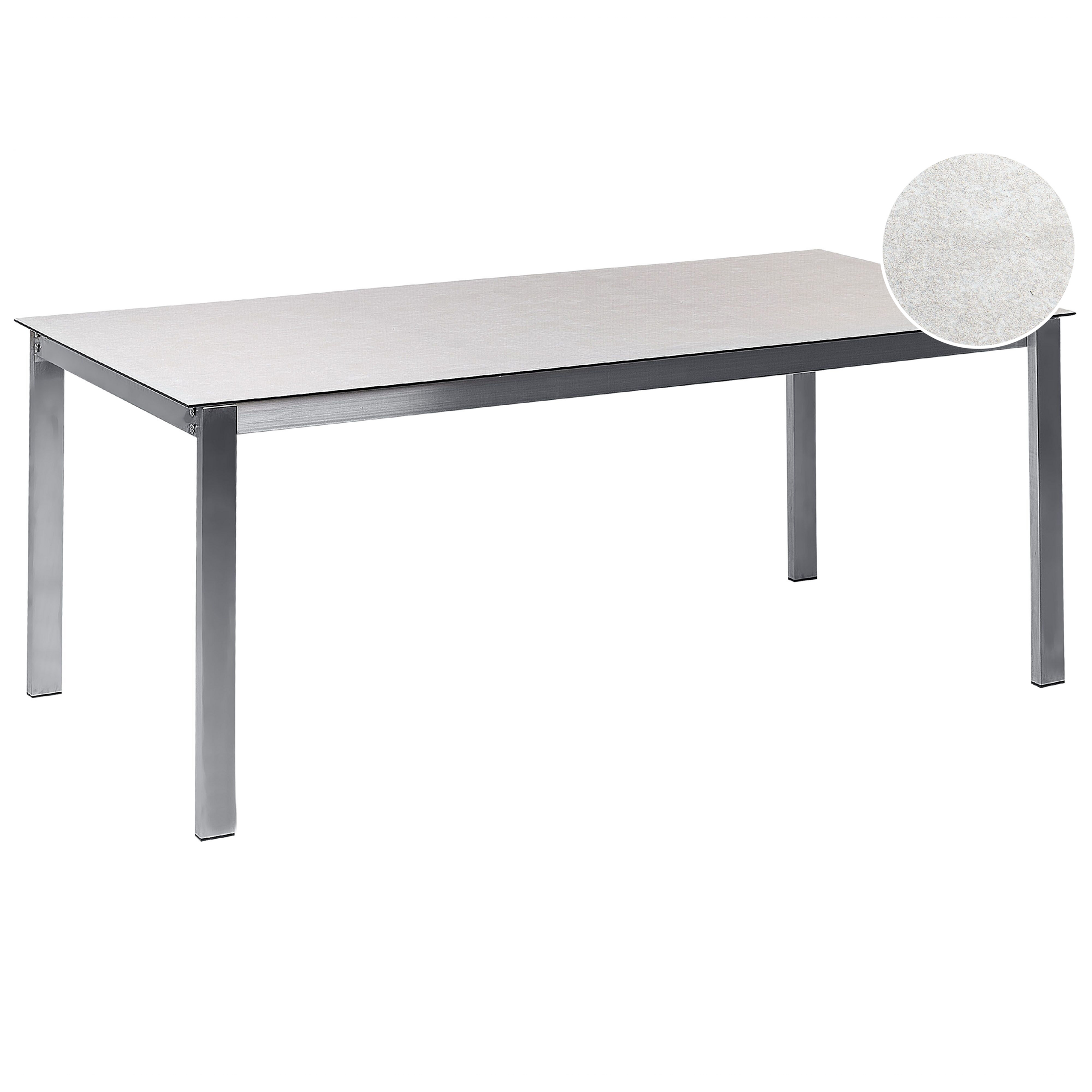 Havebord COSOLETO 180 cm 90 cm Glas Hvid