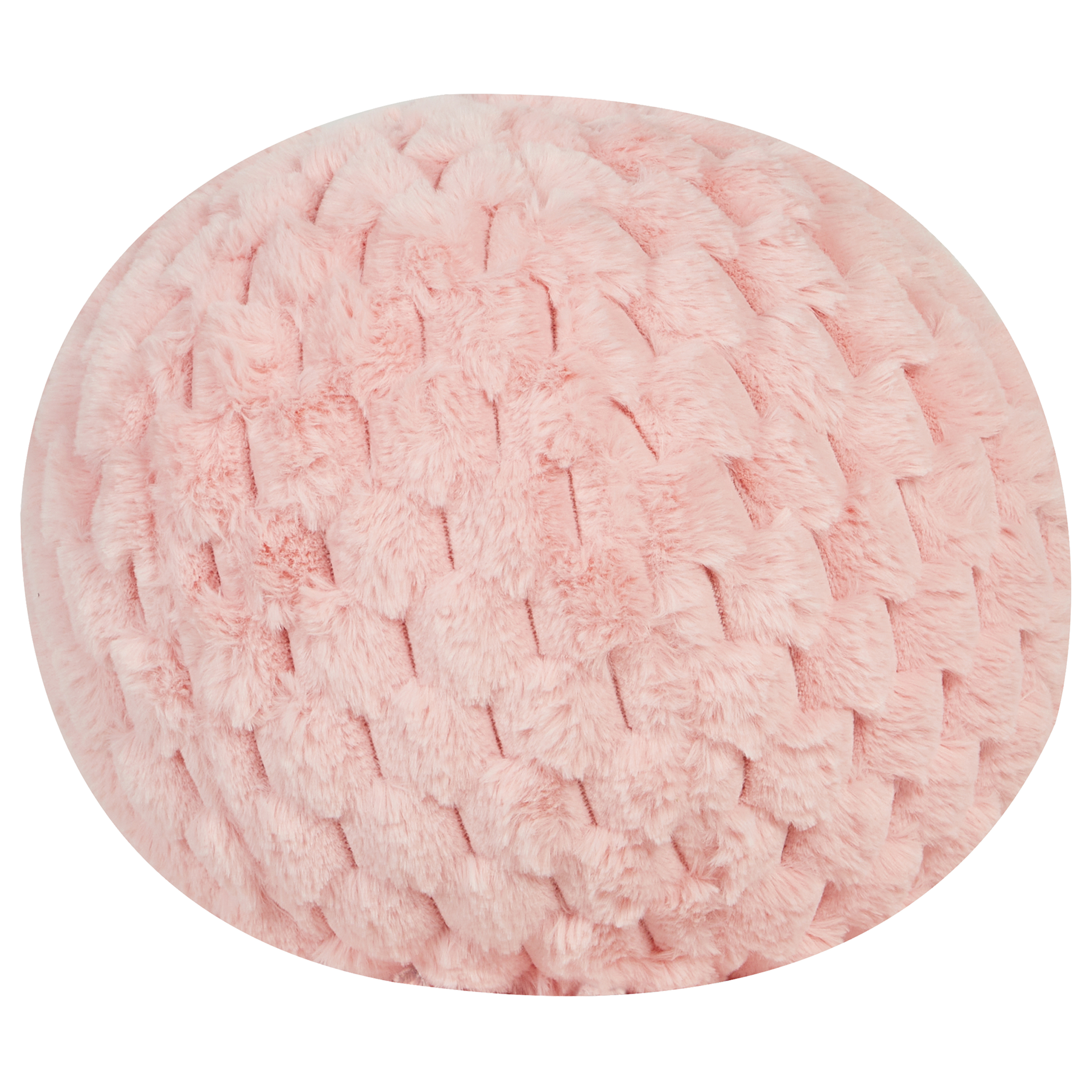 Pyntepude ROSEA 30 x 30 cm Kunstig pels Lyserød Ensfarvet