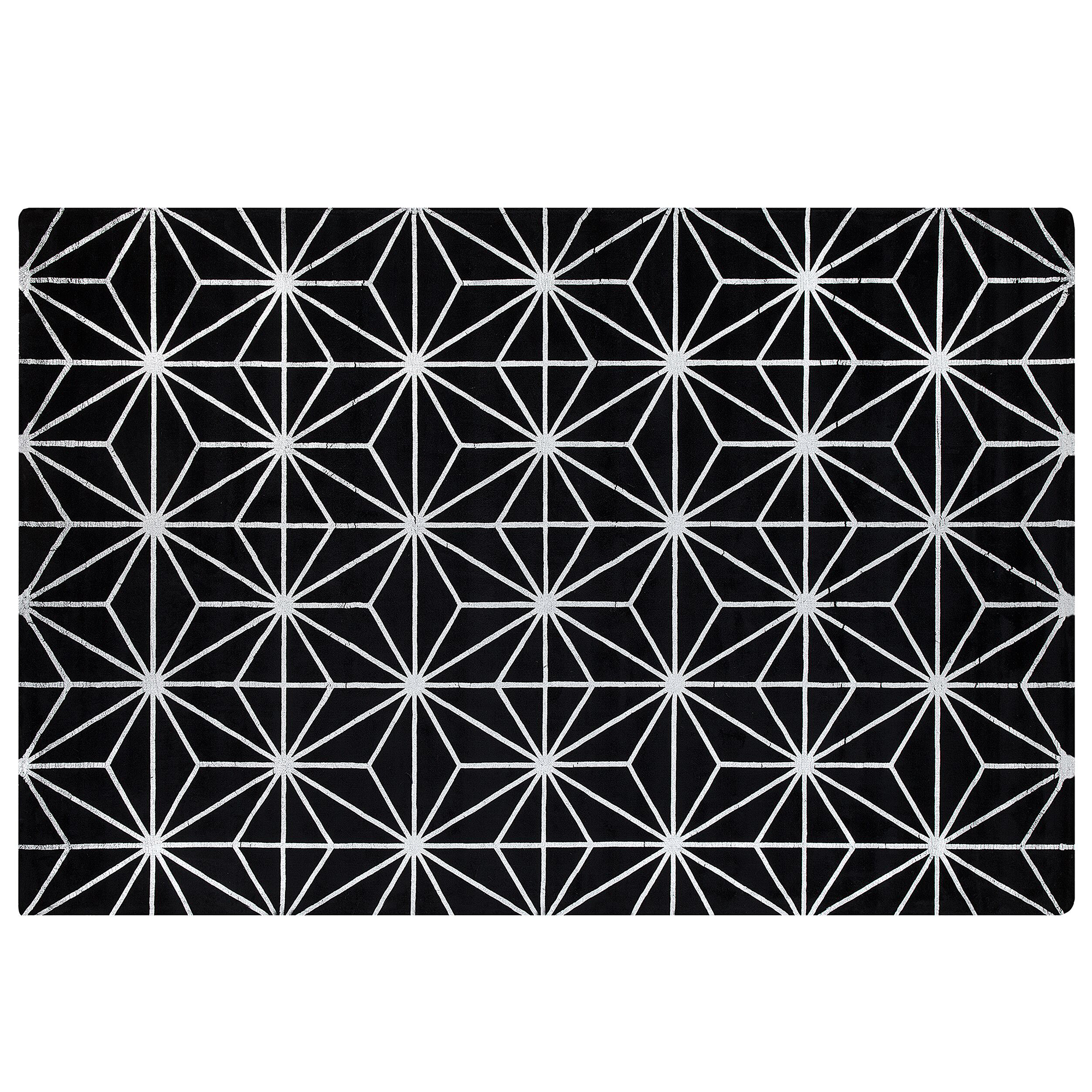 Gulvtæppe SIBEL Sort 160 x 230 cm Viskose