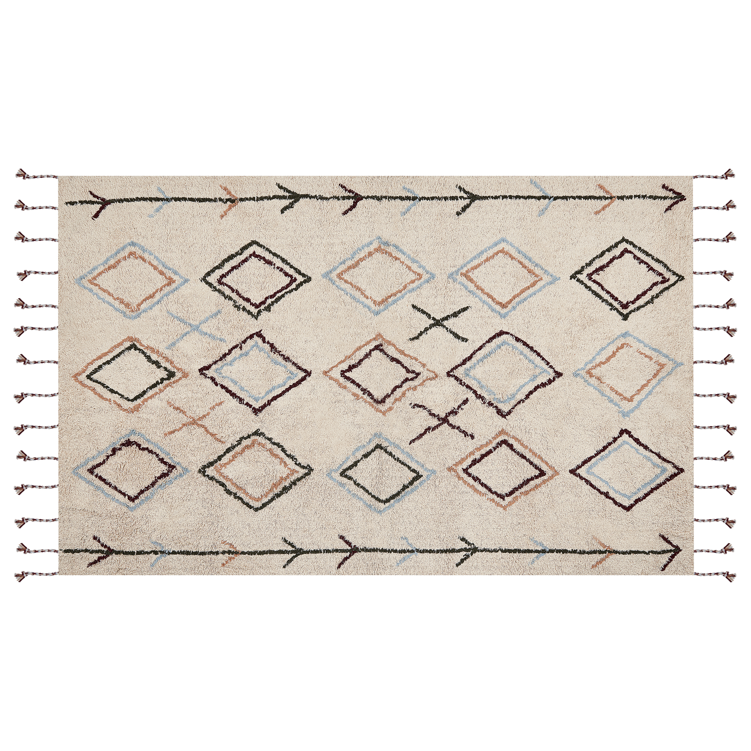 Gulvtæppe CORUM Beige 140 x 200 cm Bomuld