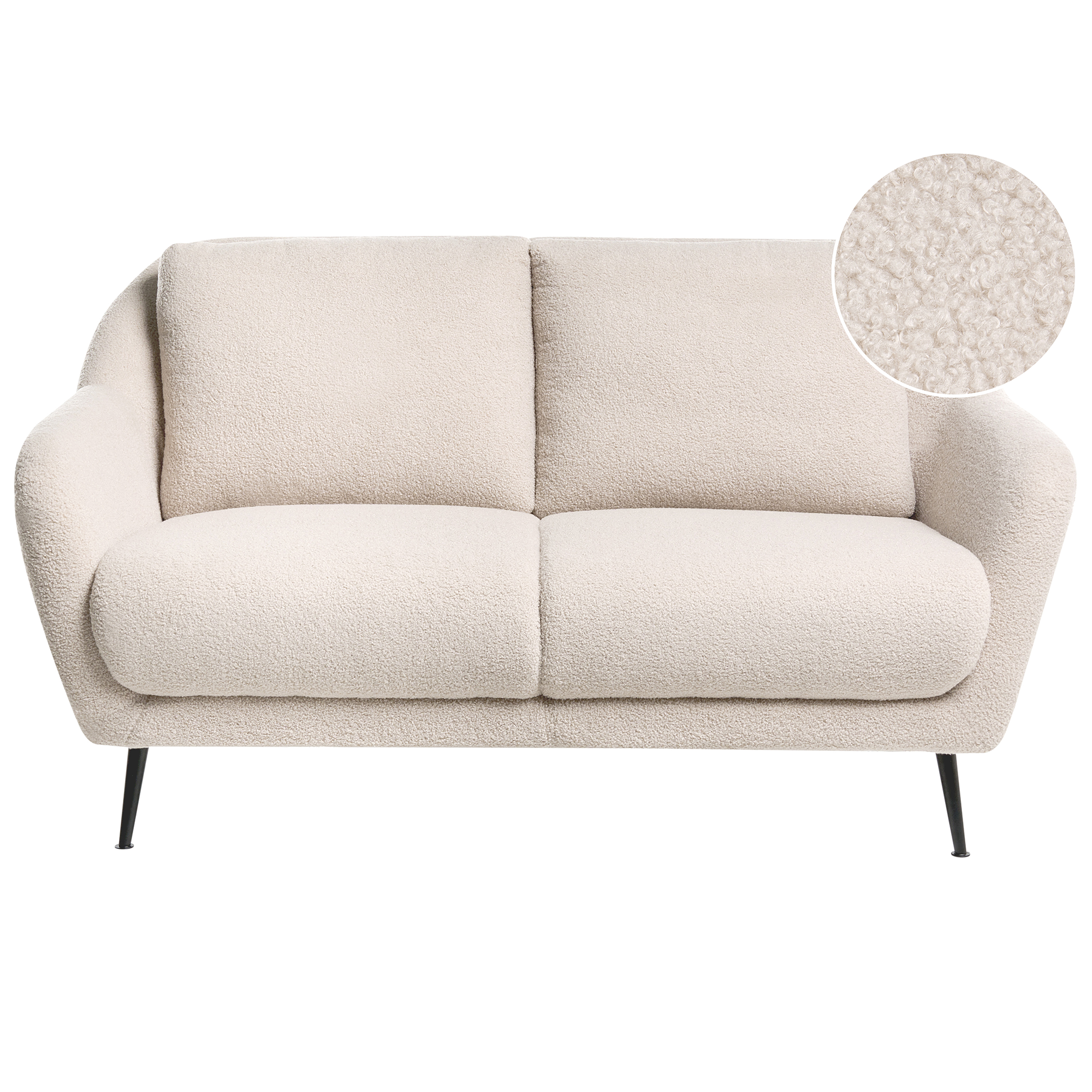 Sofa 2 personers EIBY Boucle Beige