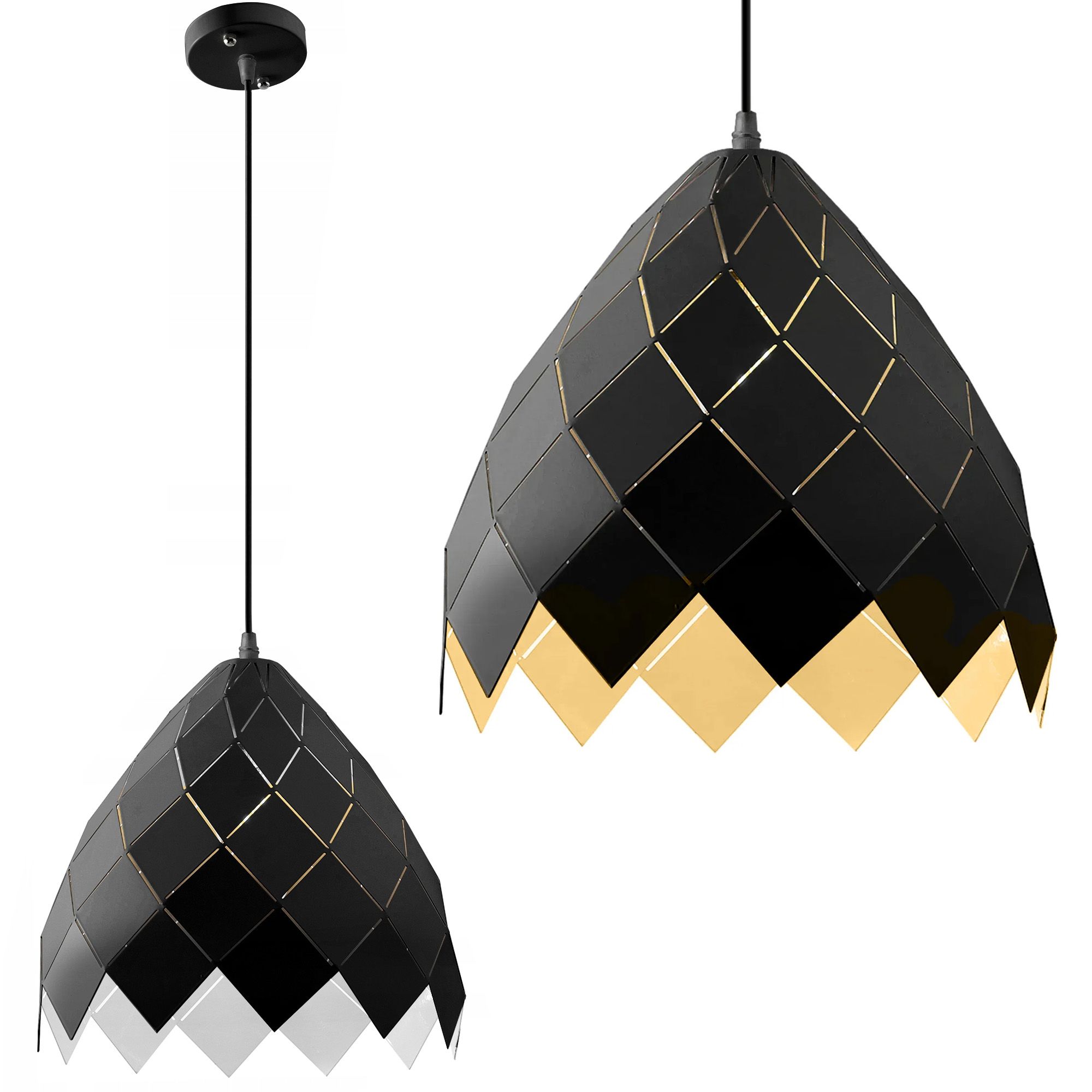 TOOLIGHT hængende loftlampe APP338-1CP Sort 28,5x29,5x28,5cm