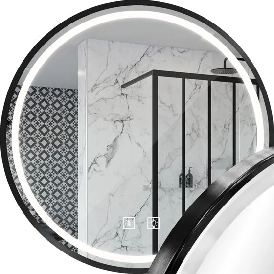 REA spejl LED P11394 MMJ 50cm Grå 2x50x50cm