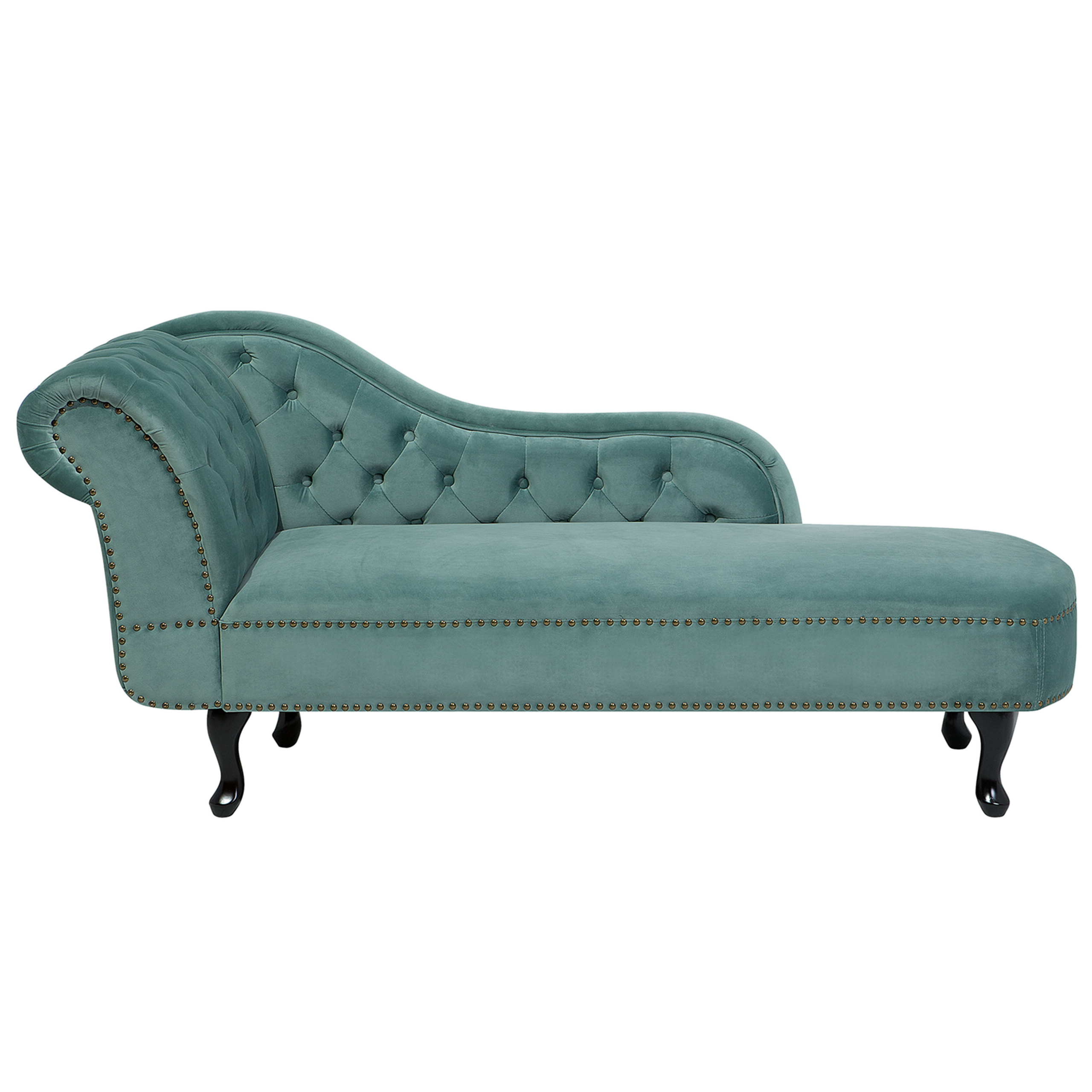 Venstrevendt chaiselong NIMES Velour Mintgrøn