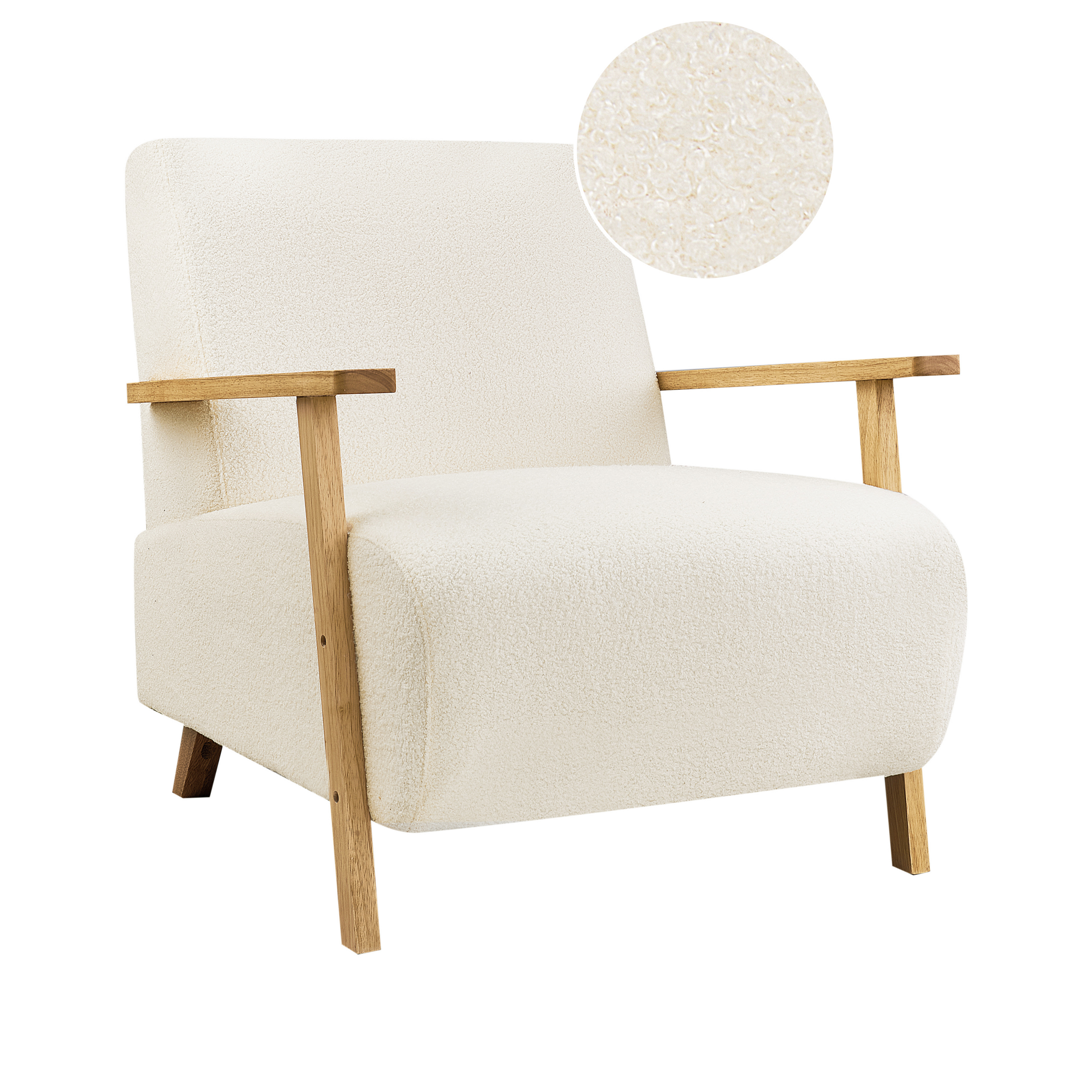 Lænestol LESJA Boucle Lys Beige