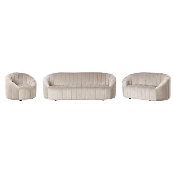 Sofasæt 6 personers MALUNG Velour Beige