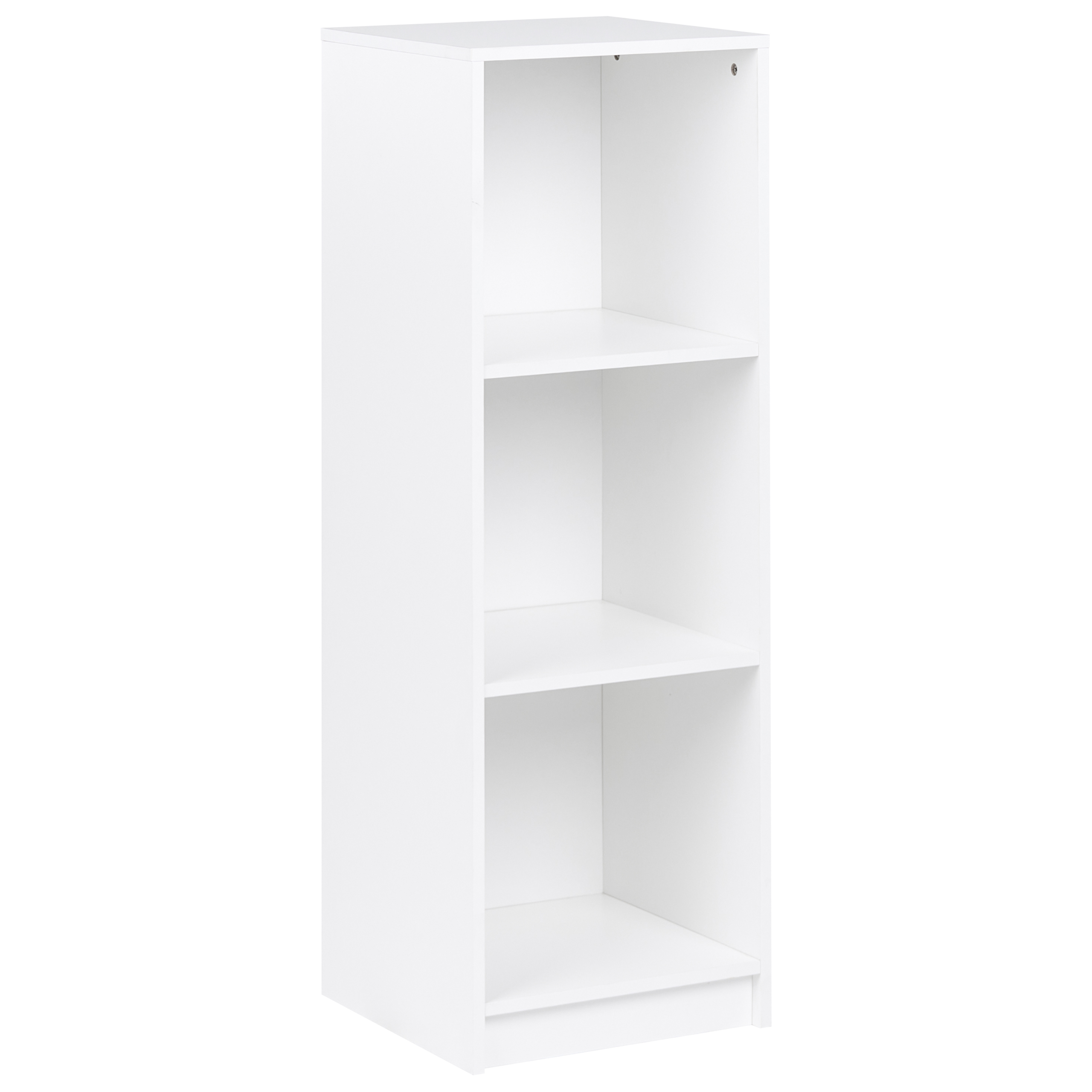 Bogreol med 3 hylder ZEHNA 117 cm Hvid