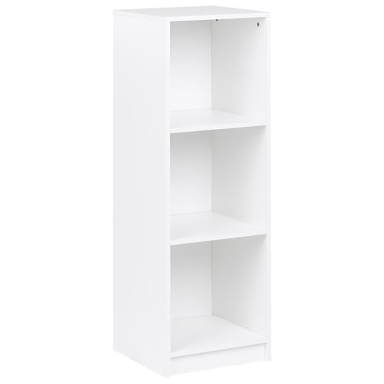 Bogreol med 3 hylder ZEHNA 117 cm Hvid
