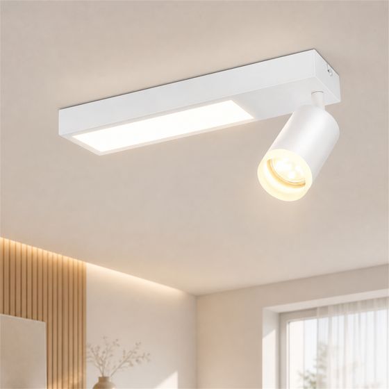 NETTLIFE Loftspotlight 1 lampe GU10 til soveværelse 3000k 20W sort køkkenlampe varm hvid justerbar til soveværelse køkken