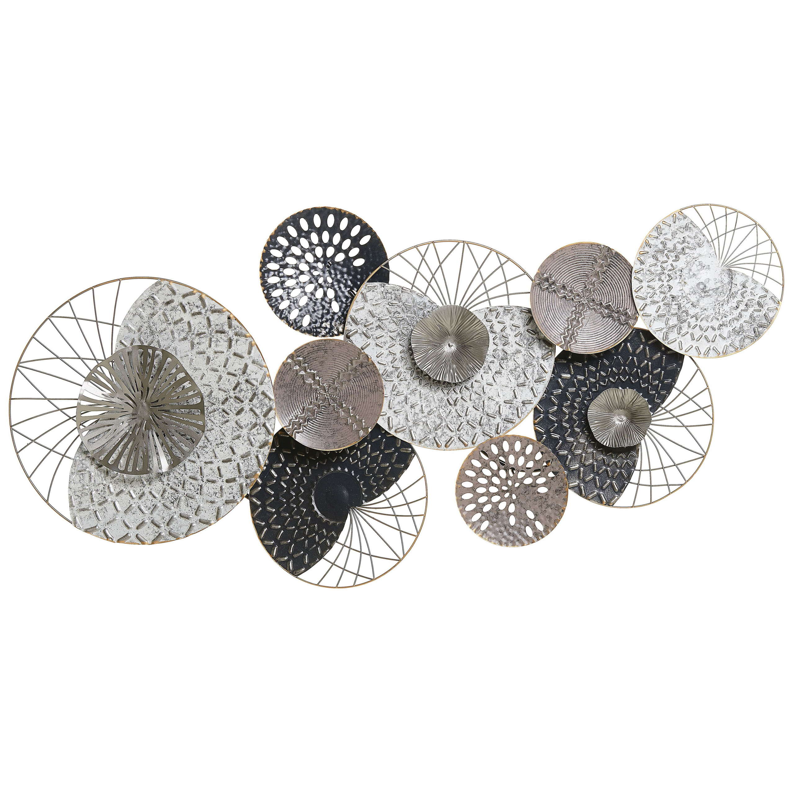 Vægdekoration CESIUM 58 cm Metal Sølv