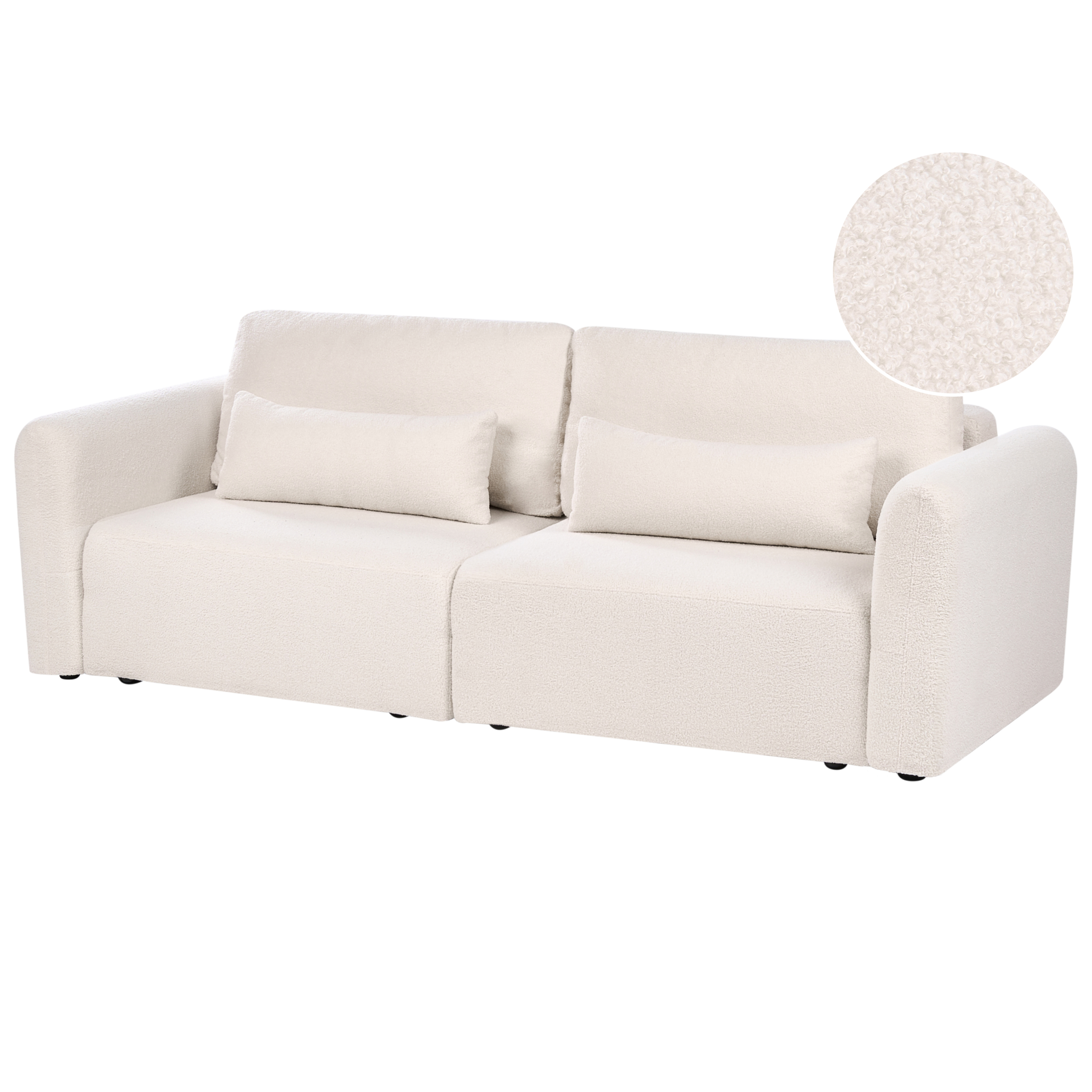Sovesofa 3 personers VAXHOLM med opbevaring Boucle Lys Beige