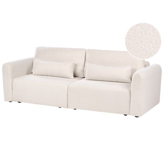 Sovesofa 3 personers VAXHOLM med opbevaring Boucle Lys Beige