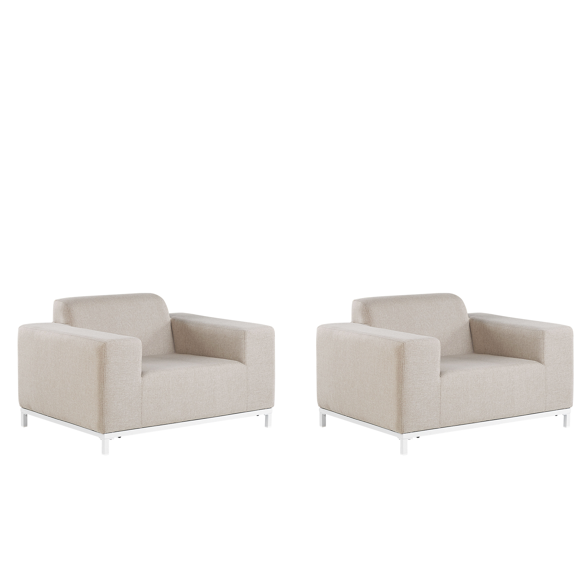 Sæt af 2 havelænestole ROVIGO Beige