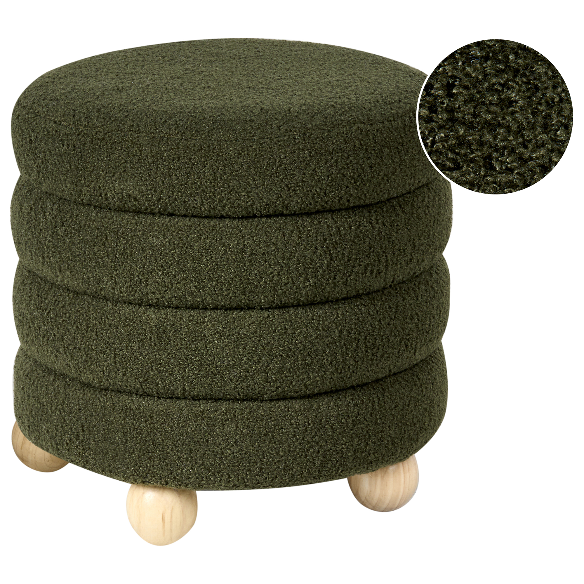 Puf CHILLY Boucle Grøn
